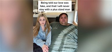 "Csak egy aranyásó vagy, semmi más" - kommentelők támadják a népszerű TikTokert, amiért 200 kilós férfit szeret 