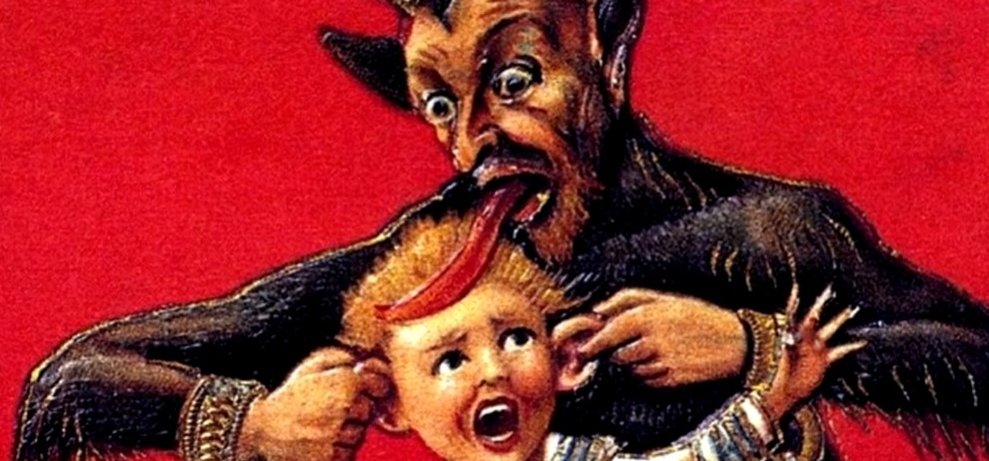 Így rabolja el a gyerekeket a vérfagyasztó Krampusz, Mikulás ördögien felszarvazott kísérője