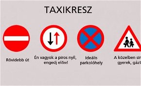 Így értelmezik a taxisok a KRESZ-t