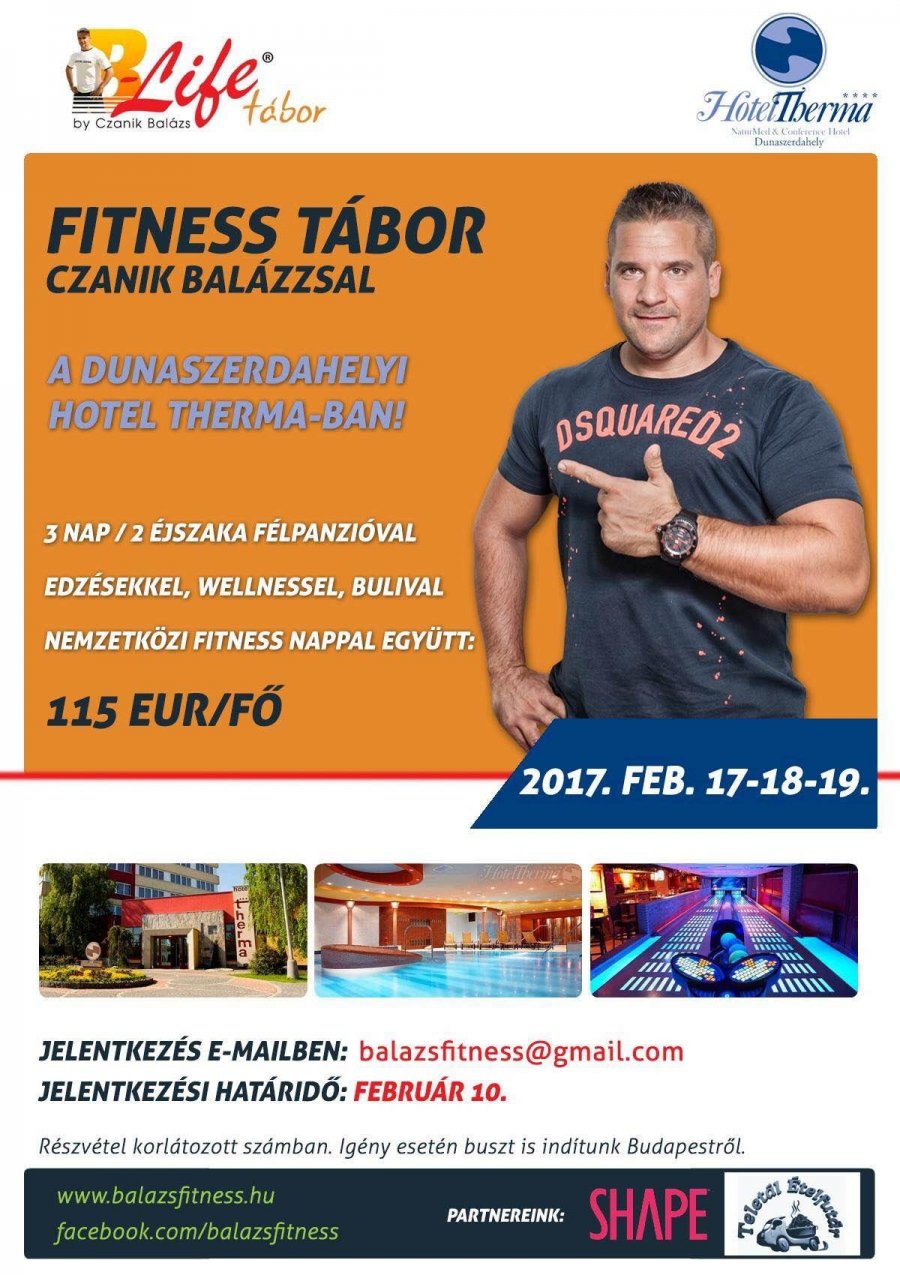 Fitness tábor Czanik Balázzsal Dunaszerdahelyen