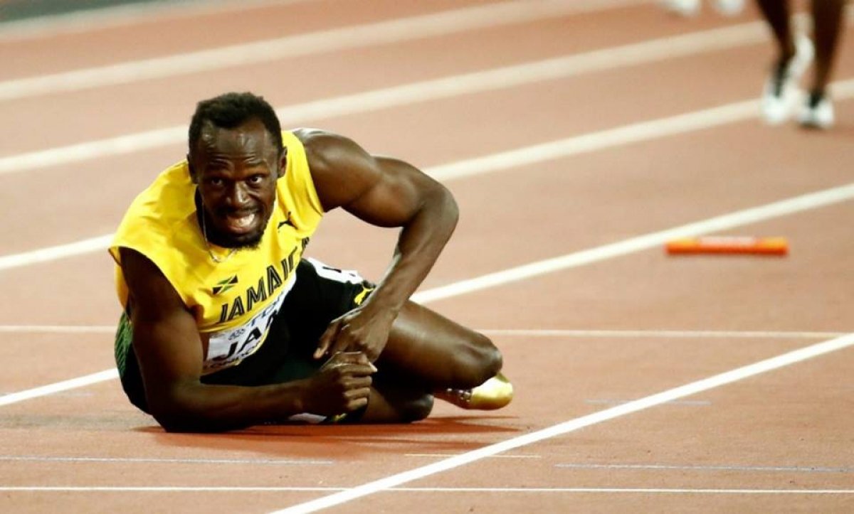 Usain Bolt pont utolsó futását nem tudta befejezni
