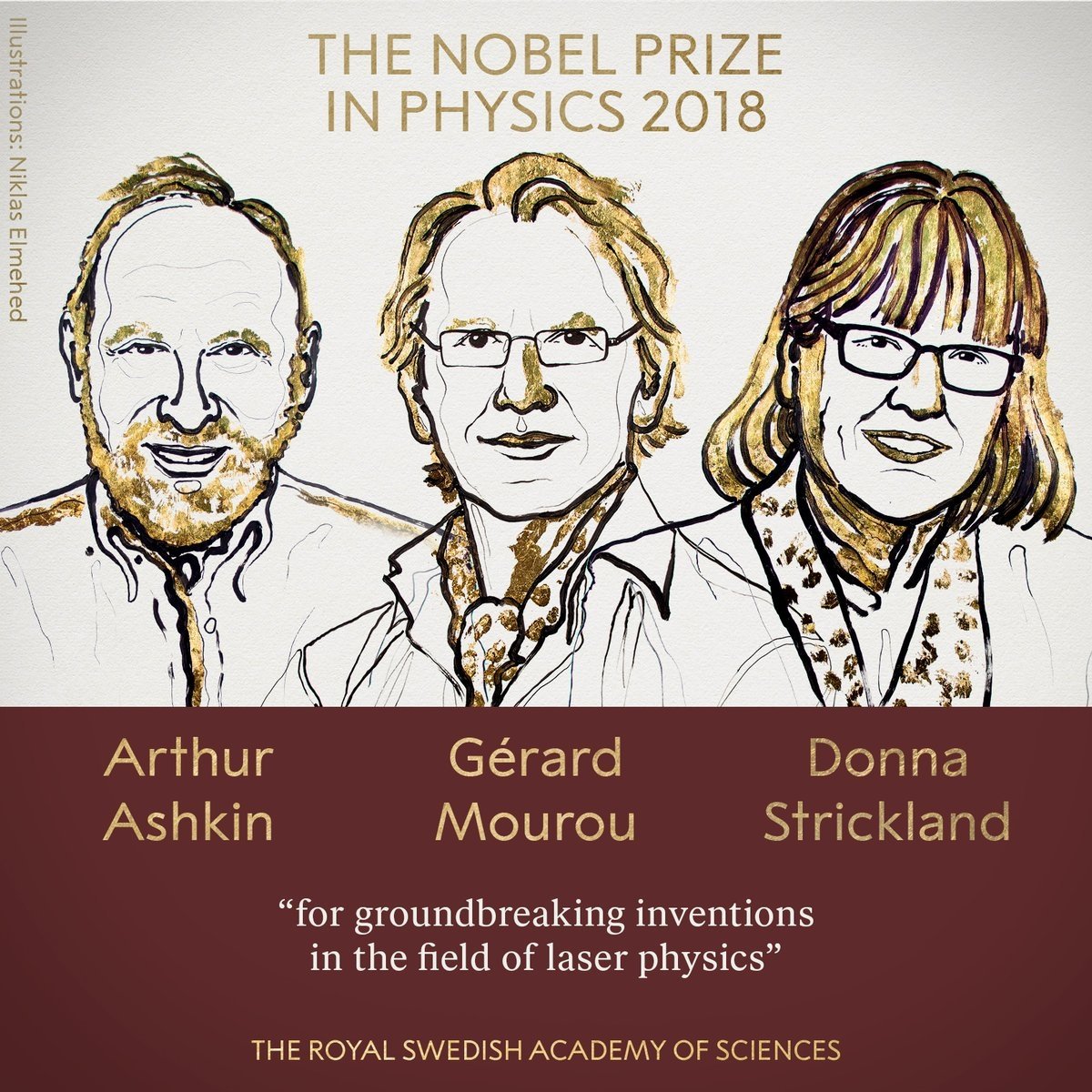 Donna Strickland a harmadik nő, aki megkapta a fizikai Nobel-díjat
