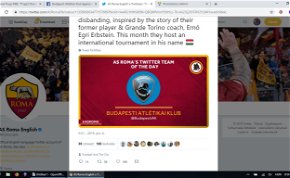 Az AS Roma Twitter-oldalán köszöntötte a magyar focicsapatot
