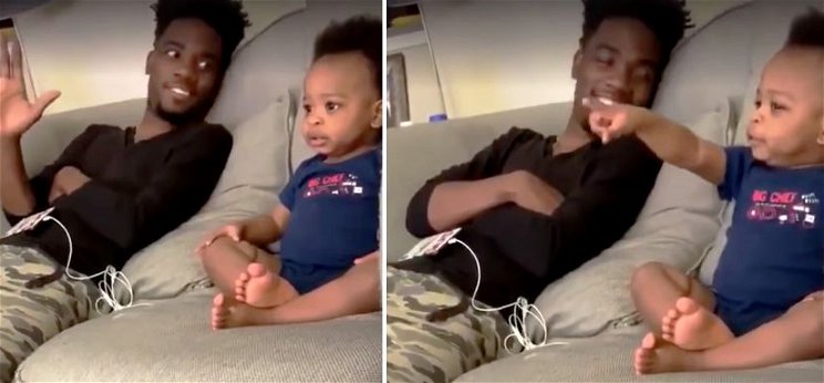 Vírusként terjed a videó, amelyen egy apuka 19 hónapos gyerekével beszélget