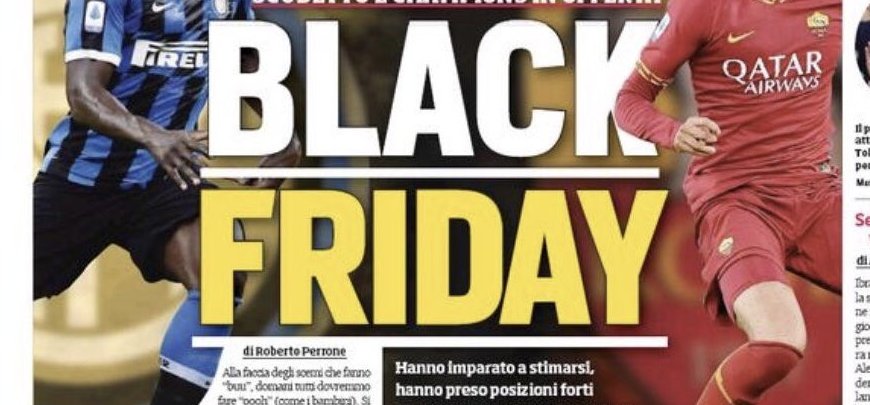„Black Friday” – rasszista jellegű felvezetést kapott az Inter–Roma