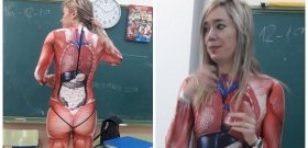 Egy biológia tanár ötletes módon mutatta be az emberi testet