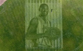 Fűbe nyírt portré készült Kobe Bryant emlékére