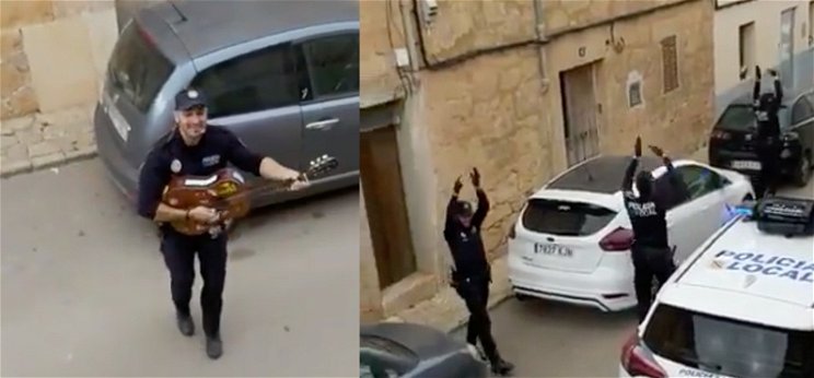 Zene és tánc – így vidítják fel az embereket a rendőrök