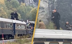 Autóval haladtak az úton, majd Tom Cruise egy vonat tetejéről integetett nekik – videó