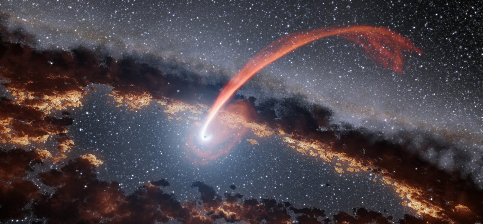 Brutálisan néz ki az, ahogy egy fekete lyuk, akár a spagettit, úgy szippant magába egy csillagot – videó
