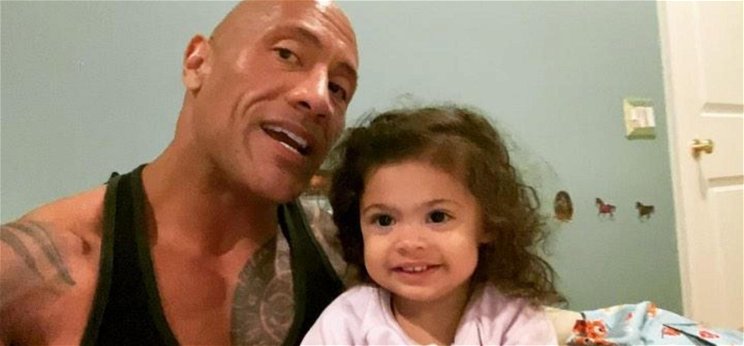 Dwayne Johnsont porig alázta a 3 éves kislánya – videó