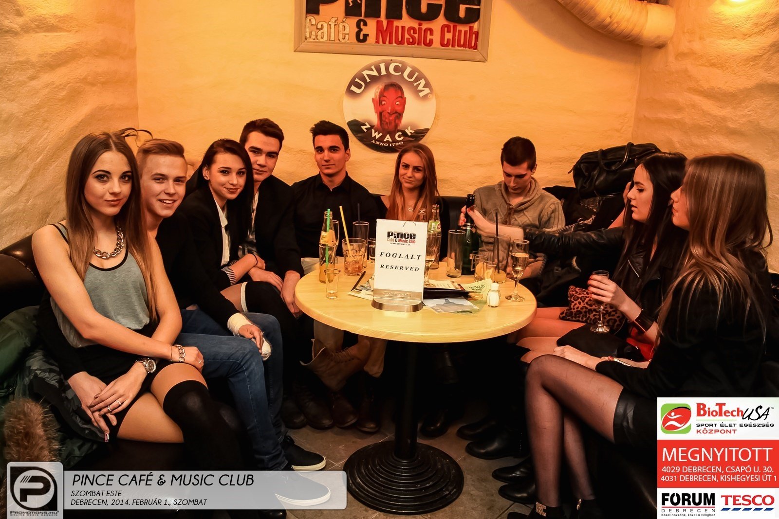 DEBRECEN, PINCE CAFÉ & MUSIC CLUB - 2014- FEBRUÁR 1., SZOMBAT ESTE