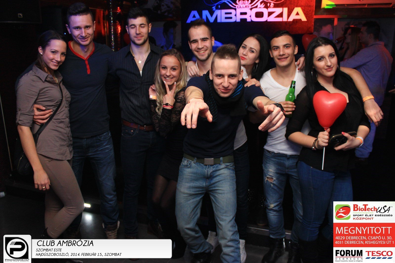 Hajdúszoboszló, Club Ambrózia- 2014. Február 15., szombat este