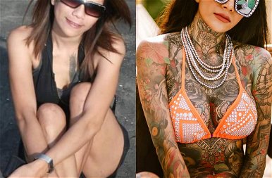 A tetőtől talpig tetovált modell, akiért megőrülnek a férfiak – 18+ képek